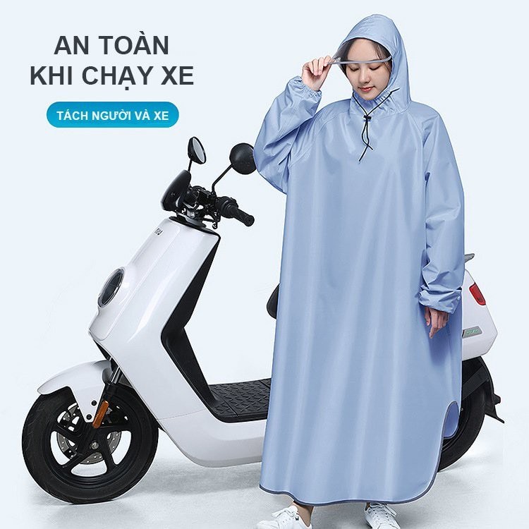 Áo Mưa 4 Lớp Kèm Kính Phản Quang Cao Cấp Nhật Bản