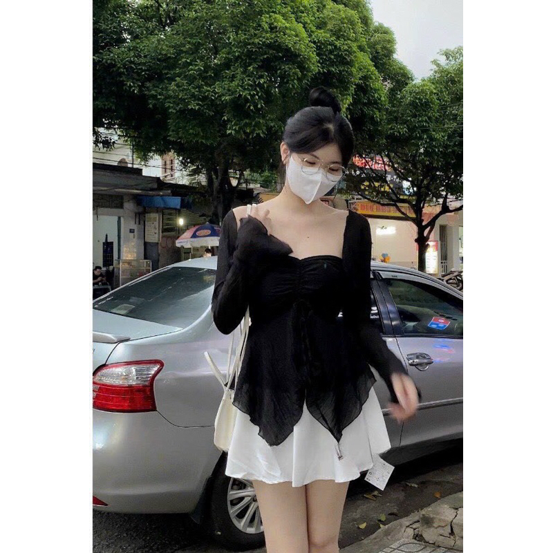 ÁO CÚP NGỰC RÚT DÂY KÈM KHOÁC