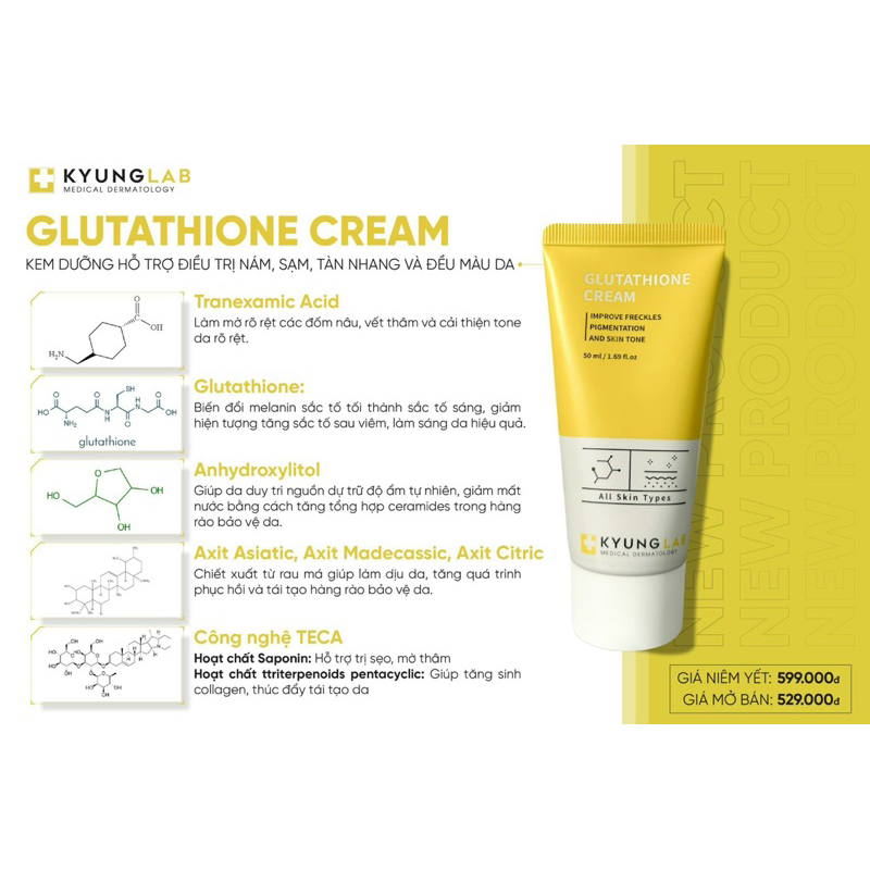 Kem dưỡng Kyunglab phục hồi, dưỡng trắng cấp ẩm căng bóng da