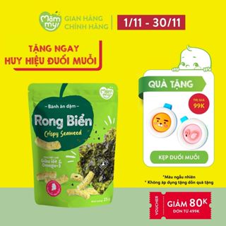 Bánh ăn dặm vị rong biển cho bé ăn dặm Mămmy - 1 gói 25g