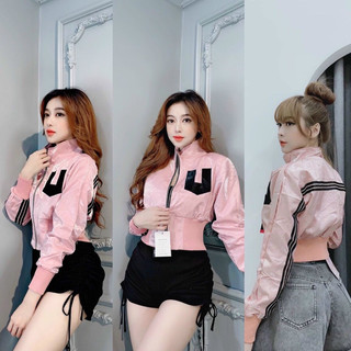 🔥𝐆𝐈𝐀́ 𝐒𝐈̉🔥 Áo Khoác Lửng Nữ Cao Cấp Phi Xà Cừ Thêu Logo Cực Sang Chảnh Hàng có sẵn
