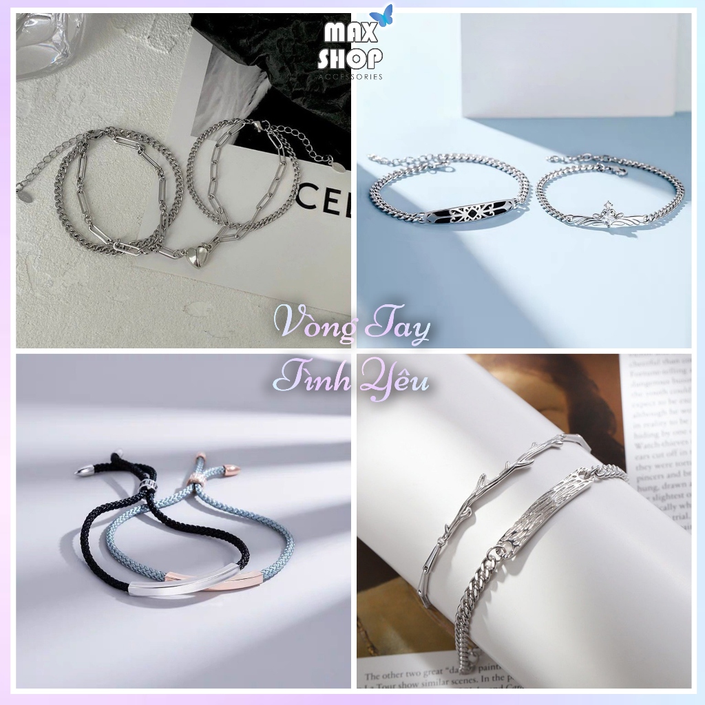 Vòng đôi nam nữ TÌNH YÊU dành cho cặp đôi couple đa dạng nhiều mẫu MỚI VỀ