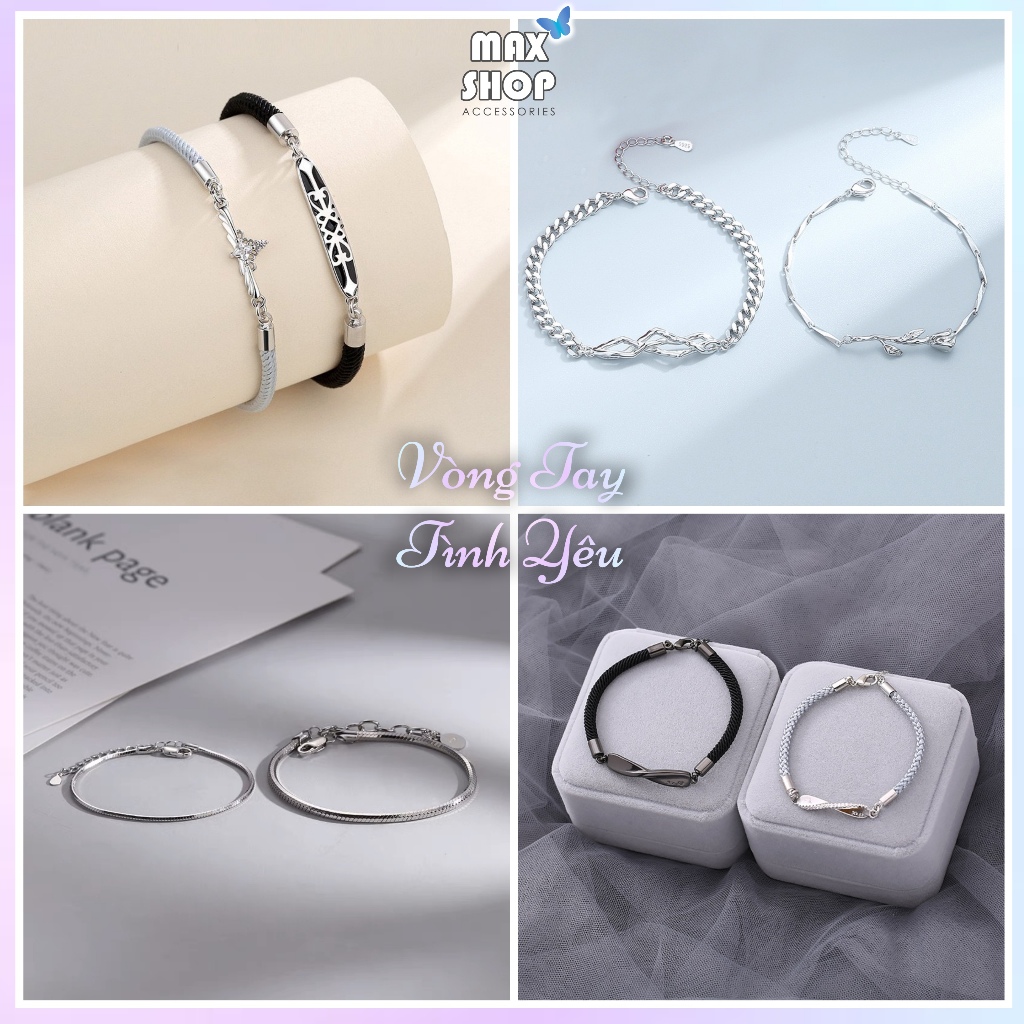 Vòng đôi nam nữ TÌNH YÊU dành cho cặp đôi couple đa dạng nhiều mẫu MỚI VỀ