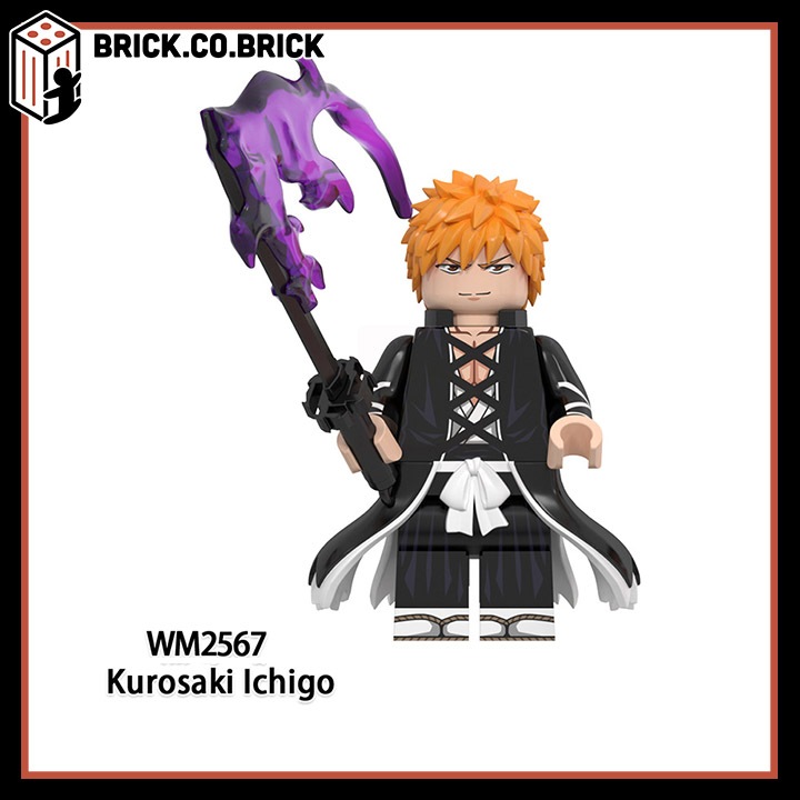 Bleach Đồ Chơi Lắp Ráp Anime Zaraki Kenpachi Kurosaki Ichigo Minifigure Mô hình Nhân vật Sứ Giả Thần Chết WM6164