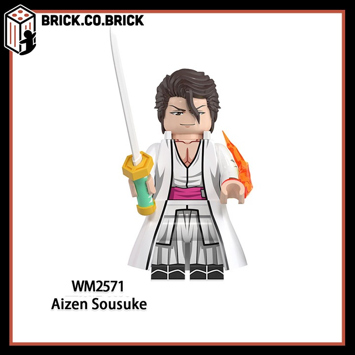 Bleach Đồ Chơi Lắp Ráp Anime Zaraki Kenpachi Kurosaki Ichigo Minifigure Mô hình Nhân vật Sứ Giả Thần Chết WM6164