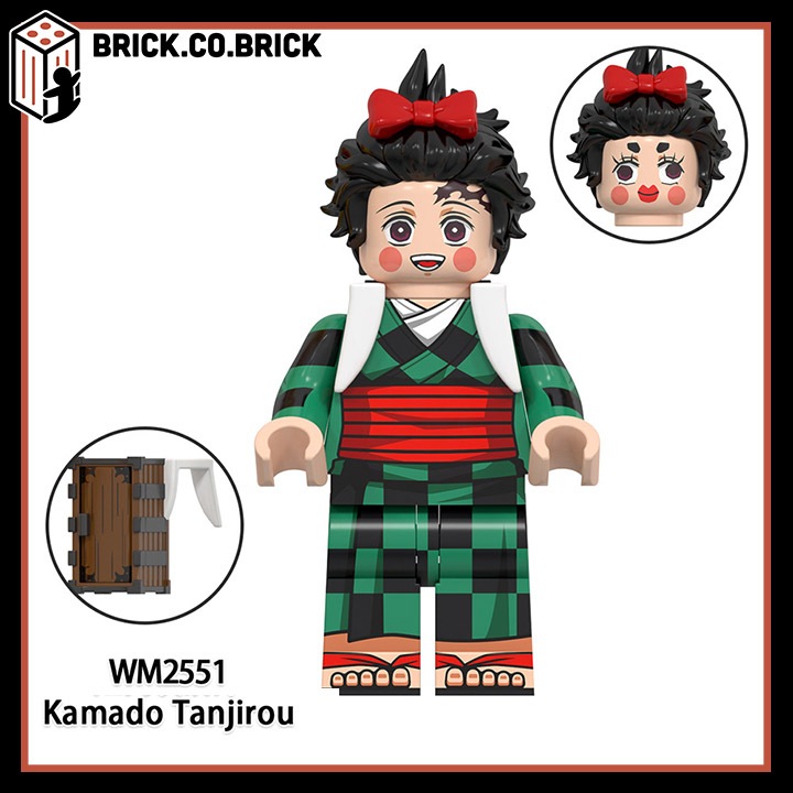 Demon Slayer Kimetsu no Yaiba Đồ chơi lắp ráp Phim hoạt hình Inosuke Kamado Tanjiro Minifigure Mô hình Thanh Guom Diệt