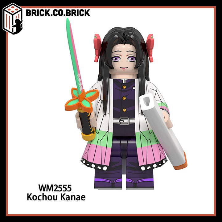 Demon Slayer Kimetsu no Yaiba Đồ chơi lắp ráp Phim hoạt hình Inosuke Kamado Tanjiro Minifigure Mô hình Thanh Guom Diệt