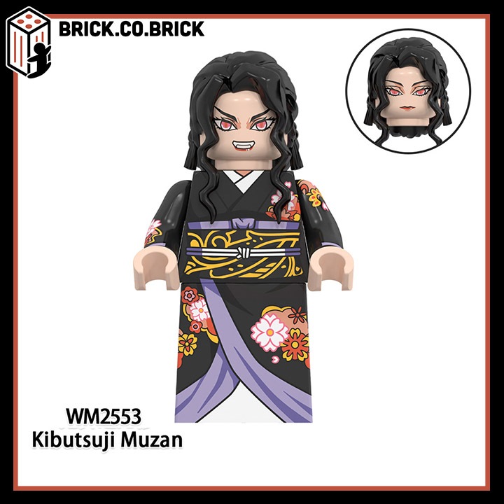 Demon Slayer Kimetsu no Yaiba Đồ chơi lắp ráp Phim hoạt hình Inosuke Kamado Tanjiro Minifigure Mô hình Thanh Guom Diệt