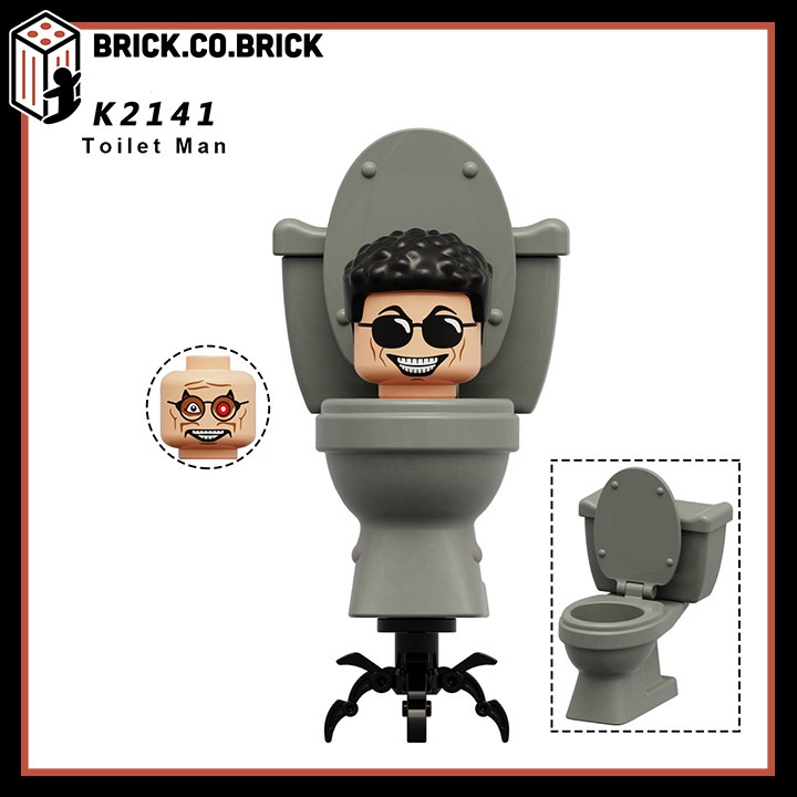 Sikibidi Toilet Đồ chơi Lắp ráp Toilet Man Series Vô Song Ares Nhà Khoa Học Giám Sát Người Mô hình Bồn Cầu K2141-K2143