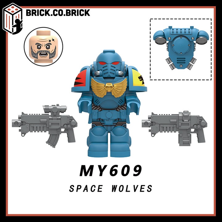 Warhammer Đồ chơi Lắp ráp Raven Vệ Kỳ giông Thép Tay Sói Mô hình Quân đội 40K MY606-MY610