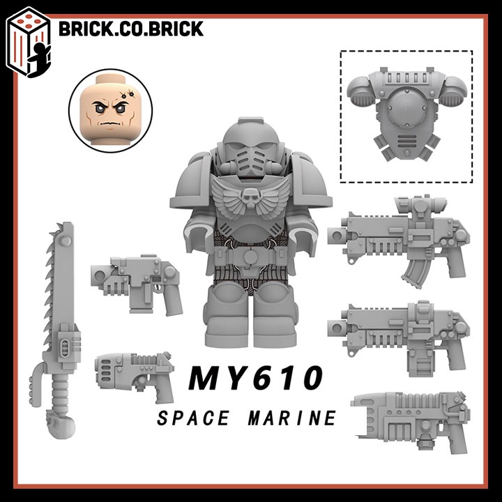 Warhammer Đồ chơi Lắp ráp Raven Vệ Kỳ giông Thép Tay Sói Mô hình Quân đội 40K MY606-MY610