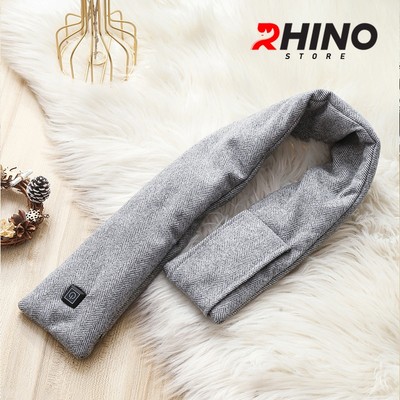 Khăn quàng cổ điện tạo nhiệt nam nữ Rhino W101 giữ ấm, mát xa, sạc tích điện giảm đau mỏi cổ vai gáy hiệu quả cao