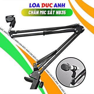 Chân kẹp mic kim loại, giá đỡ mic thu âm, kẹp micro để bàn kim loại sơn chống rỉ xoay 360 độ