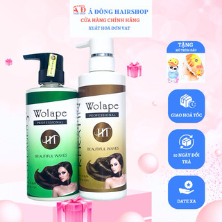 Bộ phục hồi tóc hư tổn keratin collagen wolape ht siêu mượt tóc 500ml
