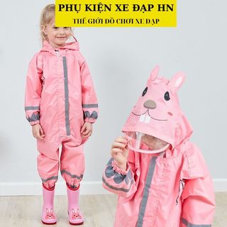 Bộ quần áo mưa trẻ em bộ quần áo mưa hình thú cho bé gái 2-10 tuổi