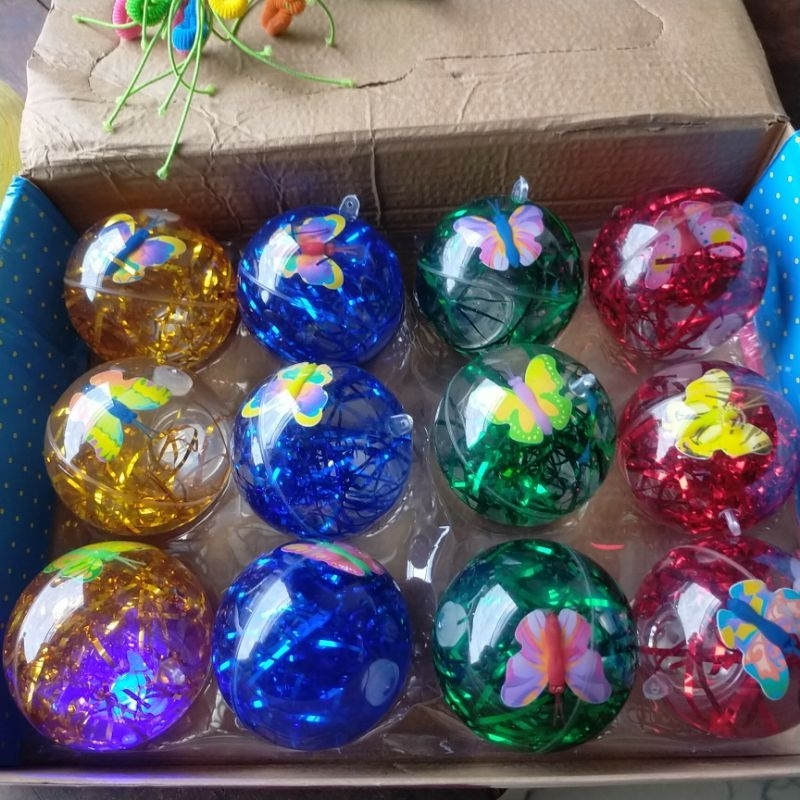 Hộp 12 quả bóng nảy Kim tuyến phát sáng