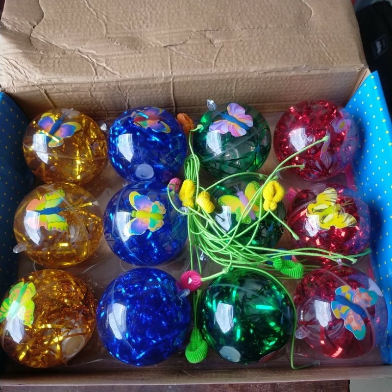 Hộp 12 quả bóng nảy Kim tuyến phát sáng