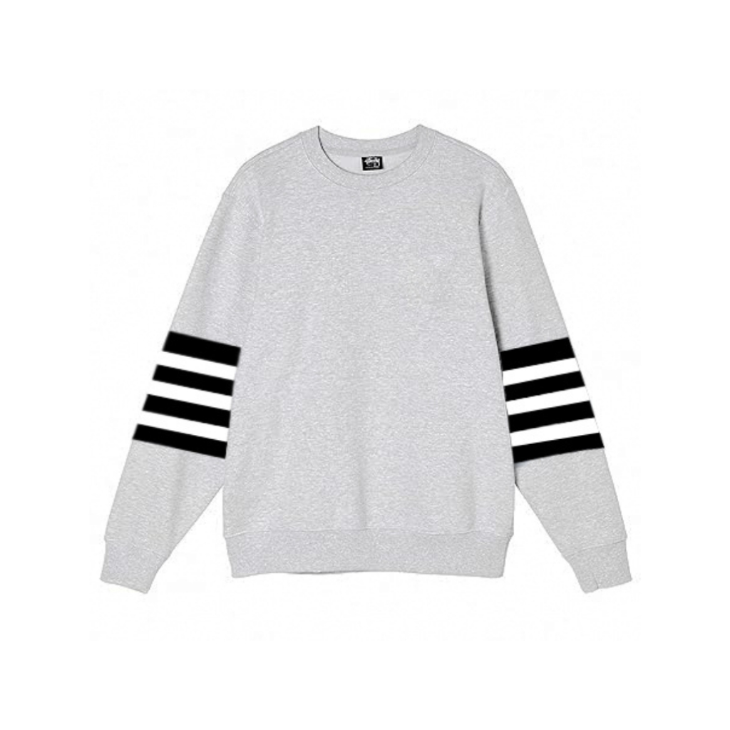 Áo nỉ sweater GABIDO 3 kẻ có nỉ bông dày dặn cao cấp cho nữ form rộng trẻ trung 2 màu đen xám bagic 1909
