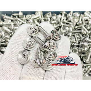 1 con ốc inox salaya 5li15 mẫu thái răng thưa gắn dàn áo xe máy
