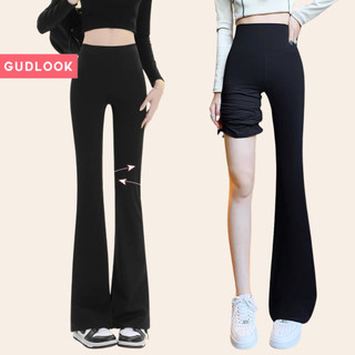 Quần Legging Ống Loe Vải Umi GUDLOOK Form Mềm Mại Co Giãn Tập Yoga