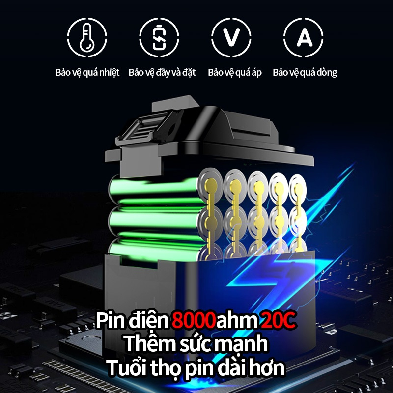 🔥Có hàng🔥Tanzu TZ-J-980 Máy cắt cầm tay không chổi than dùng pin 21V máy mài pin 8000ah thời lượng pin siêu dài