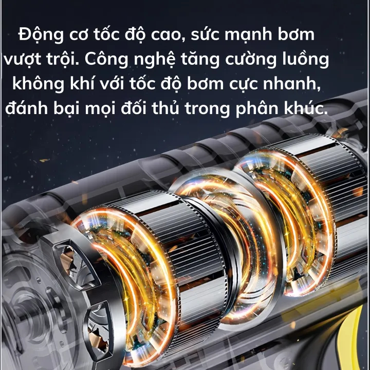 Máy bơm điện không dây Máy bơm không dây cầm tay máy bơm lốp ô tô Phát hiện áp suất thông minh có đèn LED Thích hợp cho