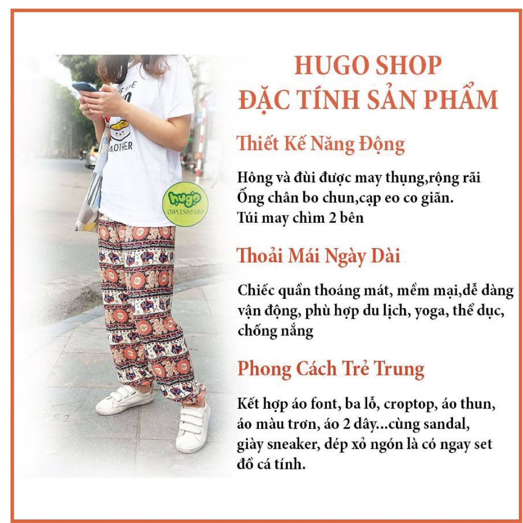 Quần lanh Màu Ngẫu Nhiên nam nữ họa tiết phom to 40 - 80kg nhiều màu - Hugo Shop