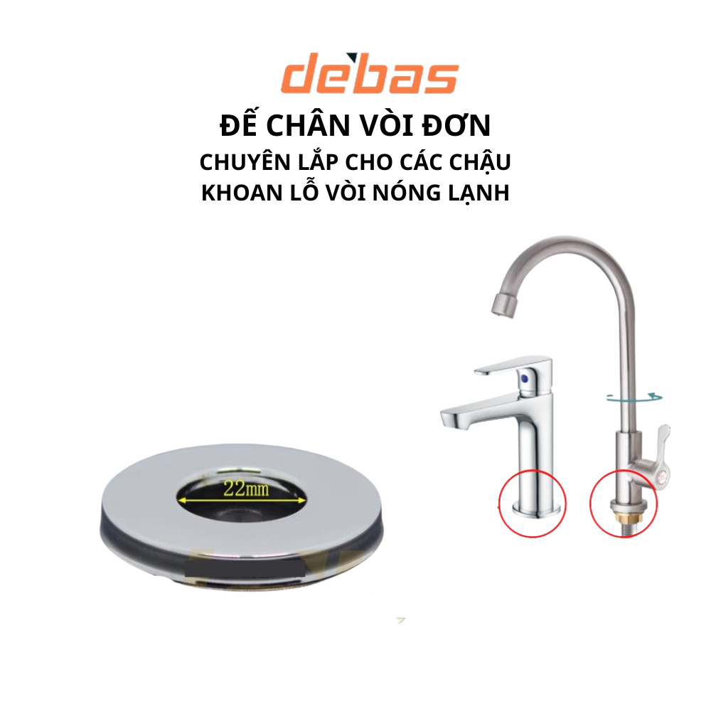 Đế chân vòi lavabo đồng thay thế nước một đường nước chuyên dụng nước lạnh Debas
