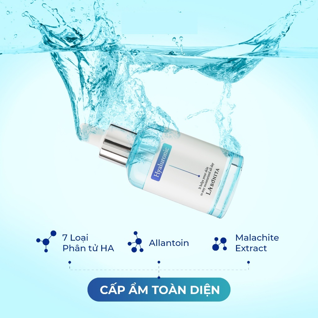 Serum HA Dưỡng Ẩm Căng Bóng & Tăng Độ Đàn Hồi -LA BONITA Vital Hyaluronic Acid Serum 50ml