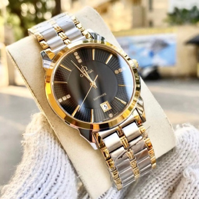 Đồng hồ nam OM 802L dây thép đúc đặc