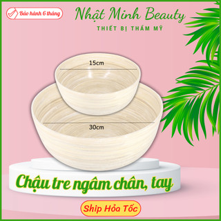 Chậu tre ngâm chân, ngâm tay, làm nail - spa size 30cm | Chậu ngâm chân spa