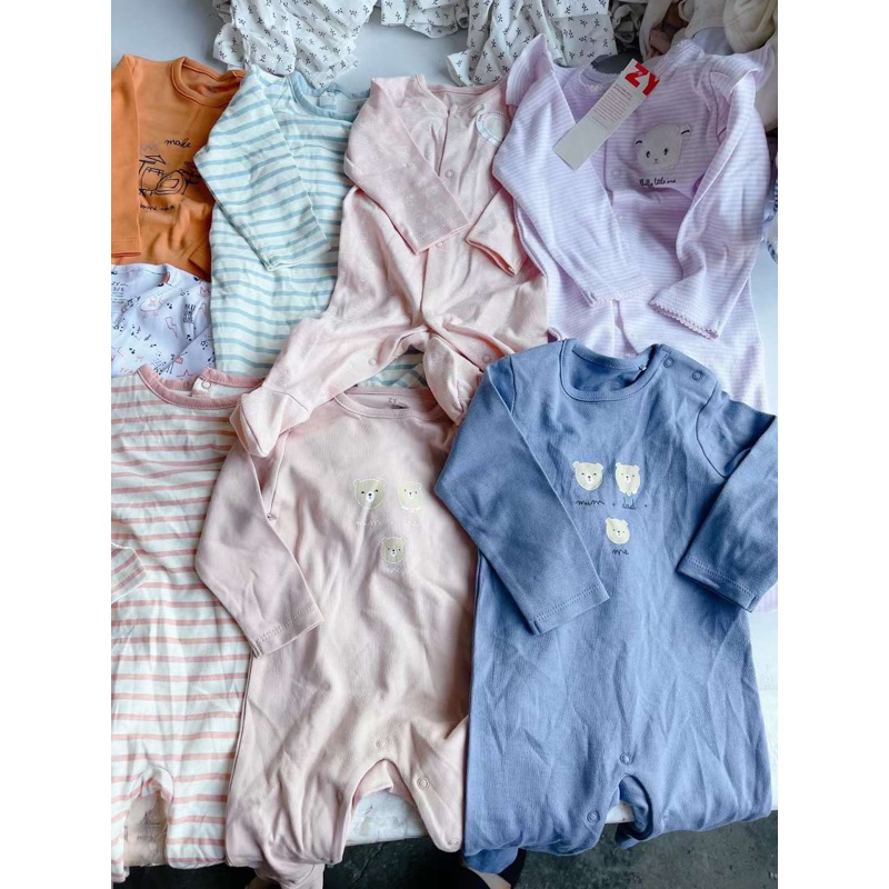 Bộ liền thân cotton 100% bodysleep cotton, body cho trẻ sơ sinh