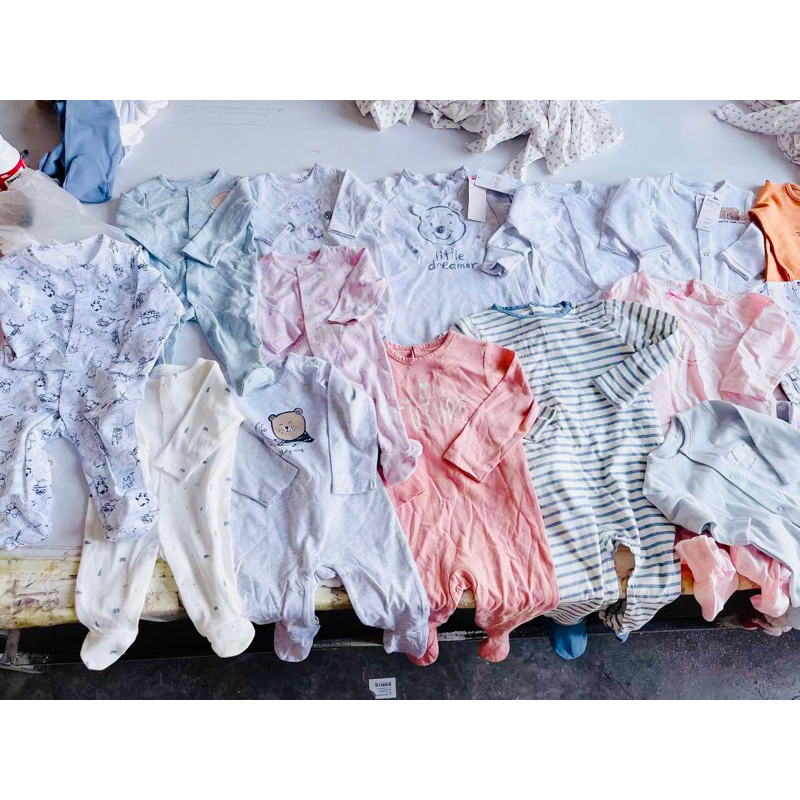 Bộ liền thân cotton 100% bodysleep cotton, body cho trẻ sơ sinh