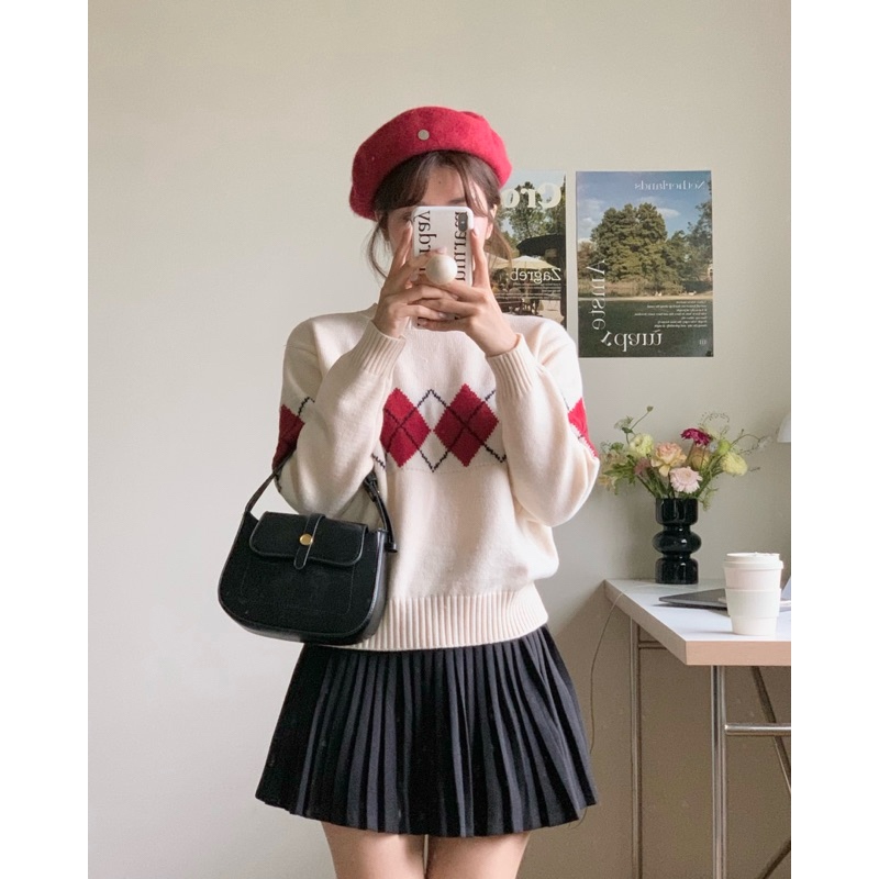 KAYY. Áo len hoạ tiết trám _ Altr