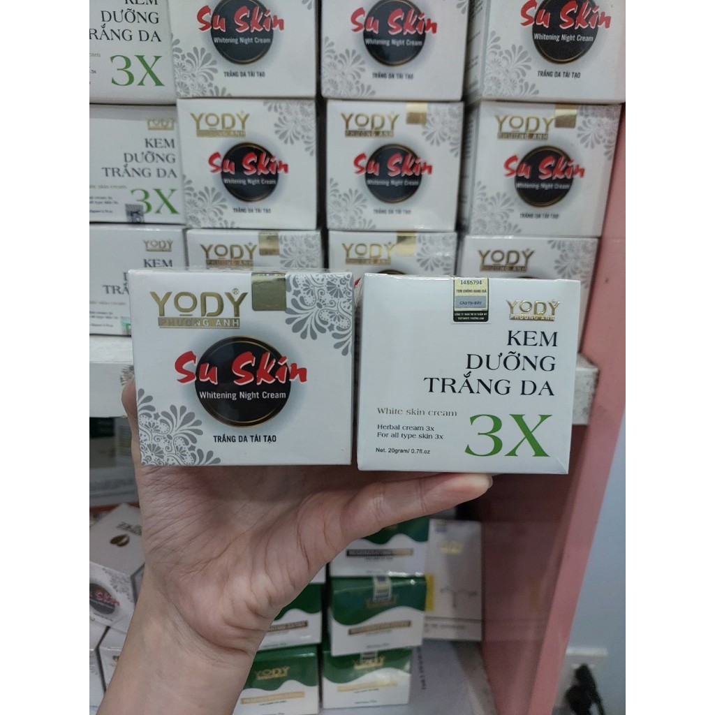 COMBO DƯỠNG DA MỤN TRẮNG DA PHƯƠNG ANH ( kem 3x -kem đêm phương anh