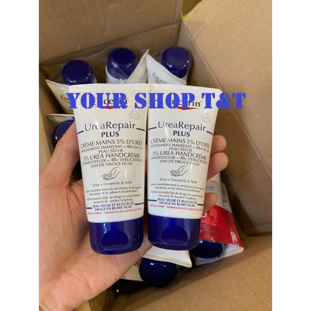 [Bill Pháp] Kem Dưỡng Da Tay Eucerin Urea Repair Plus 5% Urea An Toàn, Lành Tính Cho Da Tay Khô Và D