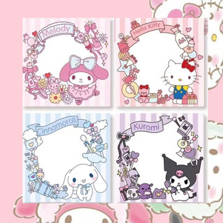 Giấy note, giấy ghi chú sanrio 50 tờ size 7.6x7.6 không keo