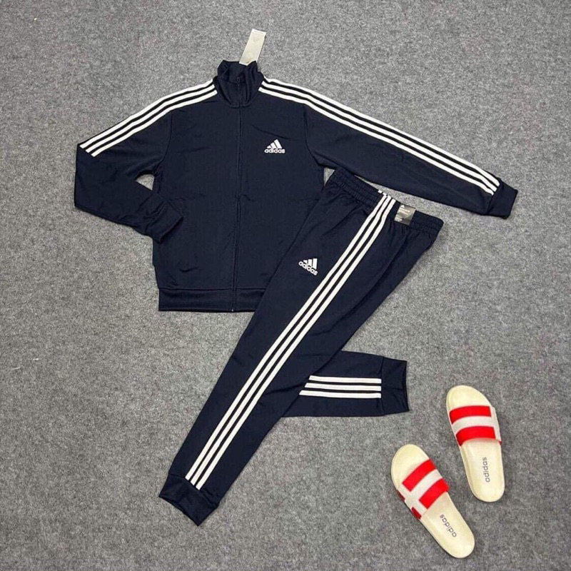 Bộ thể thao nam Adi/dasTrack Suit 3 sọc PRIMEGREEN ESSENTIAL GK9651 & GK9658 Authentic Nhật bản