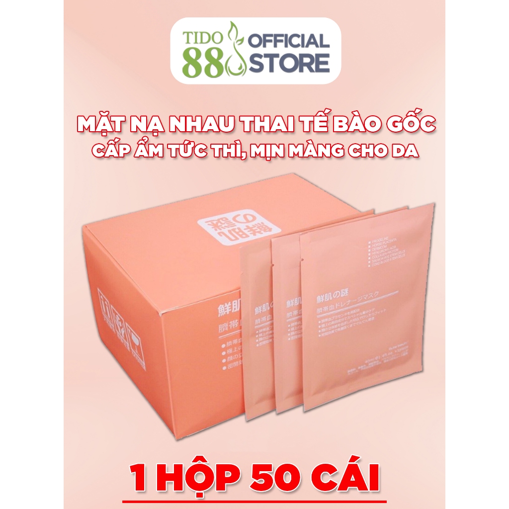 Combo mặt nạ nhau thai cừu, tế bào gốc Rwine Beauty dưỡng da NPP Tido88