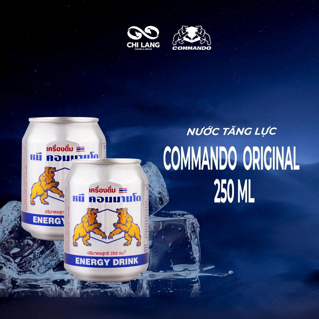 Nước tăng lực COMMANDO Original 250ml/lon