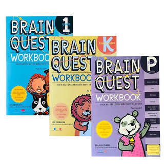 Sách Brain Quest Workbook - Bài tập song ngữ luyện kiến thức và tư duy cho trẻ ( Bộ 3 cuốn 3 - 7 tuổi )
