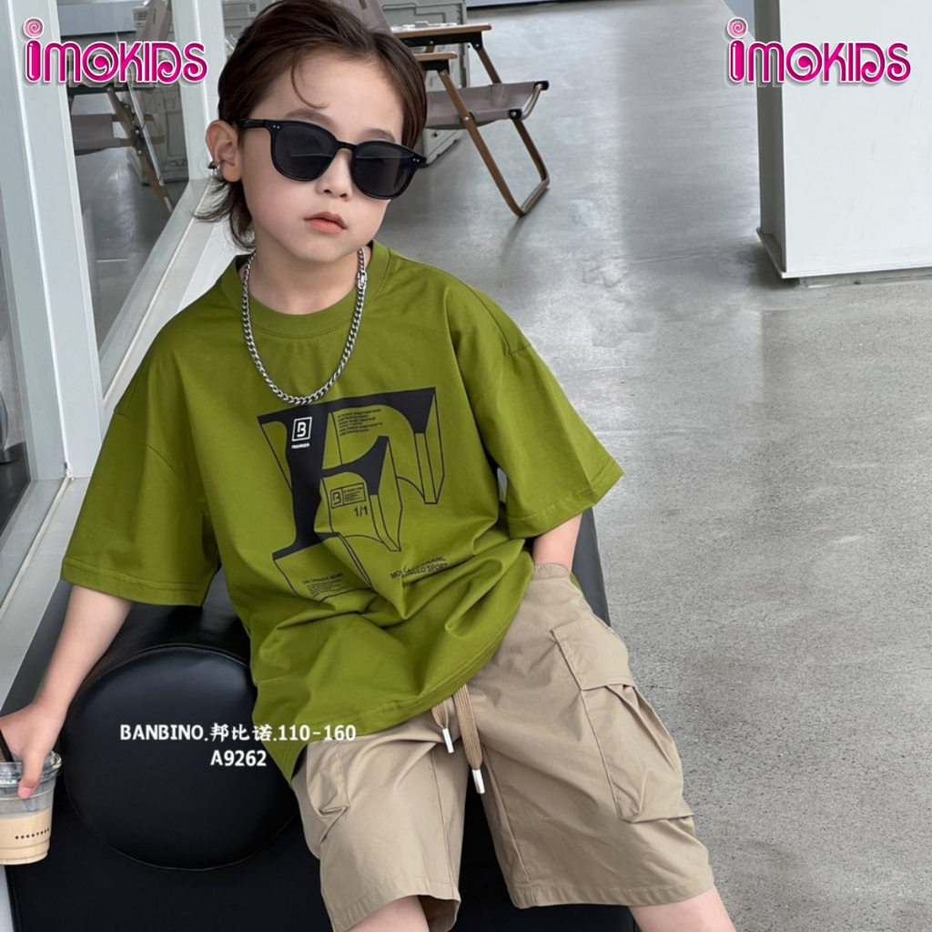 Áo thun bé trai size đại Banbino 18kg-45kg áo cộc tay cho bé cao cấp chất thun cao cấp co giãn thoải mái thời trang qate