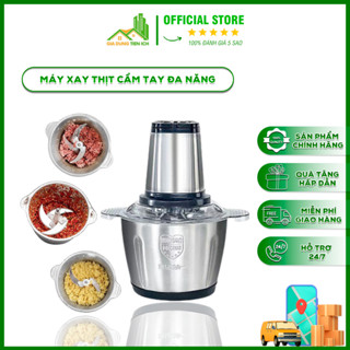 Máy Xay Thịt Gia Dụng Tiện Ích - Máy Xay Thịt Cầm Tay Đa Năng Công Suất 300W Xay Thịt, Tỏi Ớt Và Rau Củ Quả