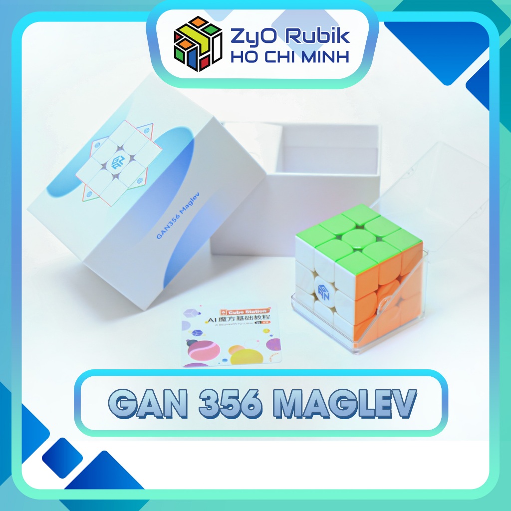 Rubik Gan 356 Maglev/ Maglev UV 2023 Stickerless Có Nam Châm- Đồ Chơi Trí Tuệ- Zyo Rubik Hồ Chí Minh