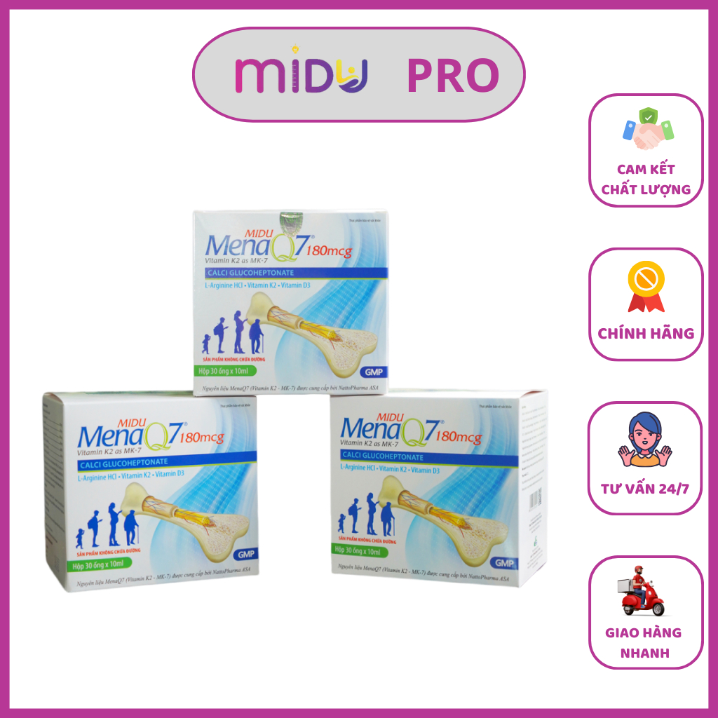 Combo 2 hộp Midu MenaQ7 180mcg