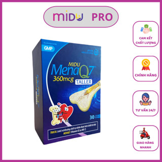 Viên uống tăng chiều cao Midu MenaQ7 360mcg hỗ trợ chắc khỏe xương và phát