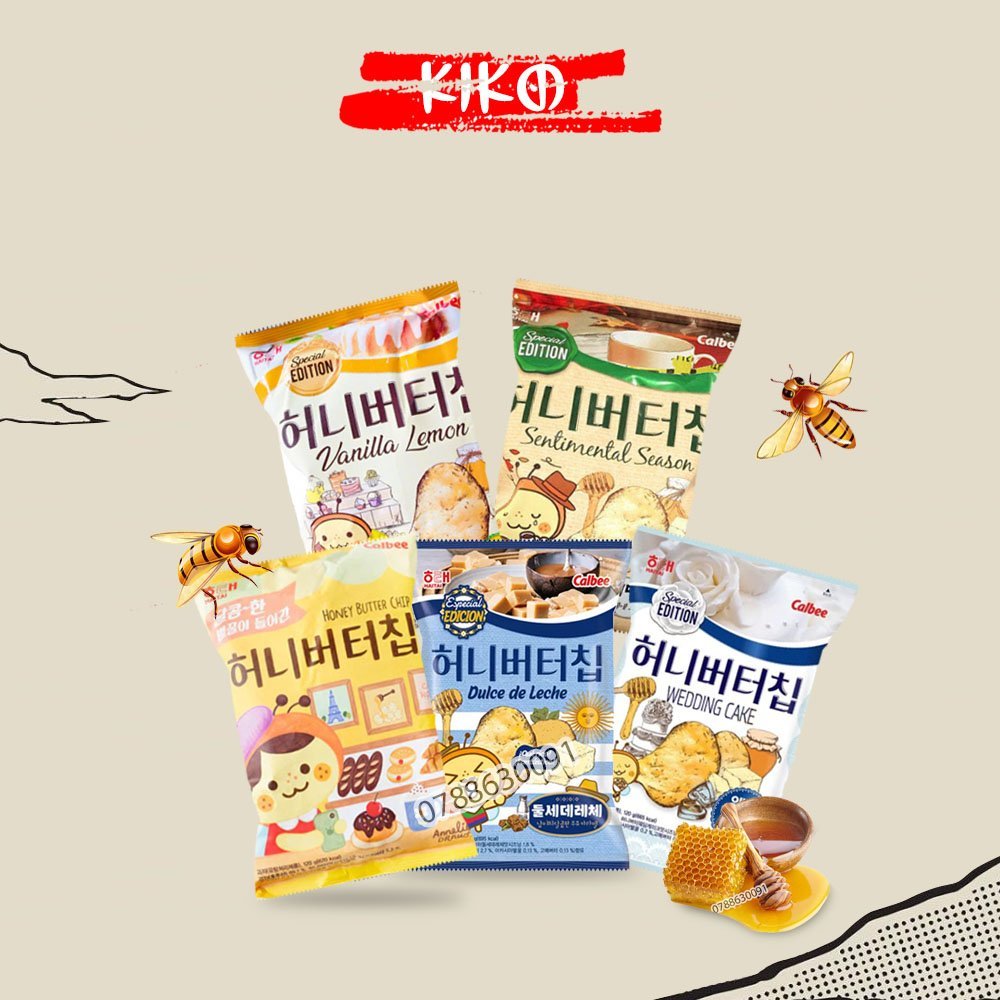 Snack khoai tây bơ mật ong honey butter chip Hàn Quốc