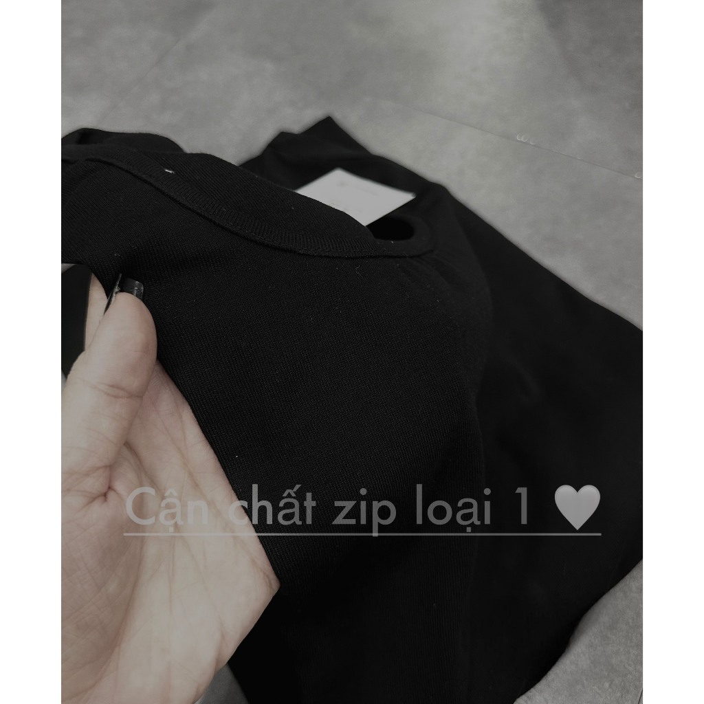 Váy đen trơn mặc mùa đông chất liệu zip 3 size S M L form từ 40 - 65kg