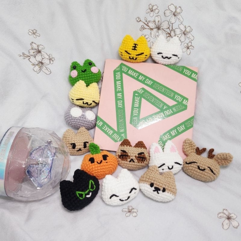 Móc khóa SEVENTEEN phiên bản động vật móc len