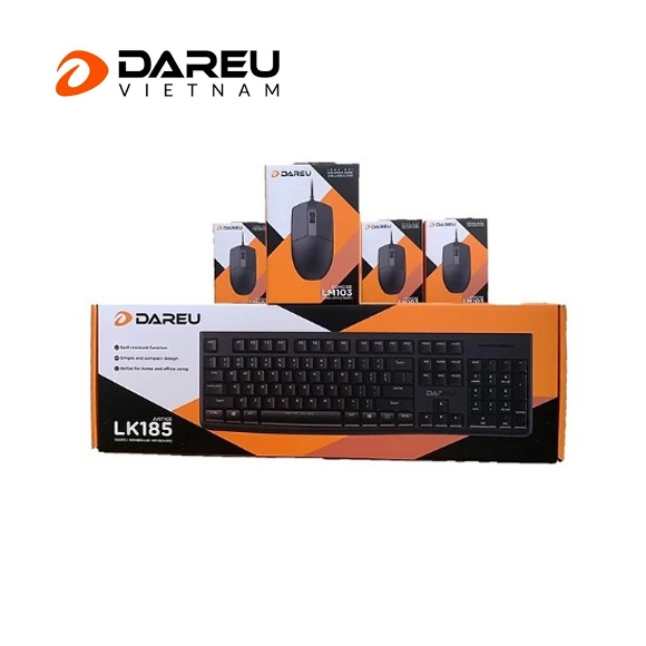 Bộ Phím Chuột DAREU LK185 + LM103 chính hãng, Đồ hoạ, Chơi game ổn